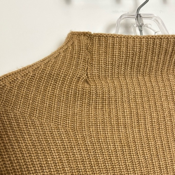 ALC Wool Cashmere Ribbed Knit Oversized Balloon Sleeve Boxy Mockneck Sweater XL - Picture 16 of 16